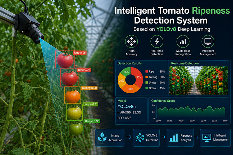 Intelligent Tomato Ripeness Detection System Based on YOLOv8 Deep Learning