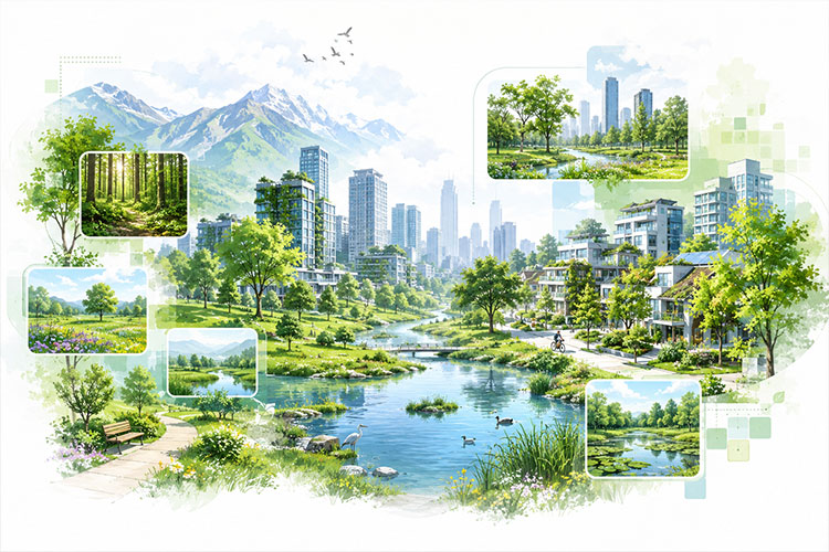 生态景观图像数据集：带注释的自然和城市绿色环境