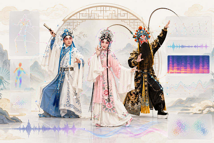 中国戏曲多模态动作数据集：带注释的视听角色表演